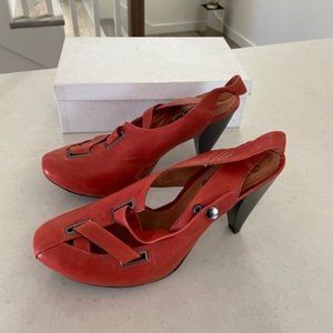 Office London Red/Orange Pumps. 41